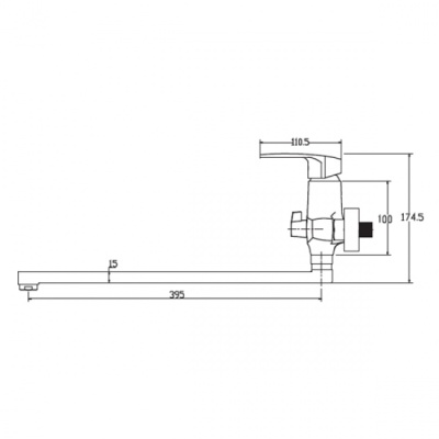 Смеситель для ванны Kaiser Guss 68055 универсальный Хром