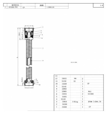 Душевой шланг Bravat P7234CP Хром