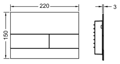 Кнопка смыва Tece Square II 9240832 для унитаза Белая