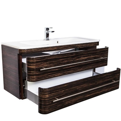 Тумба с раковиной Orange Ольга 110 подвесная Черная