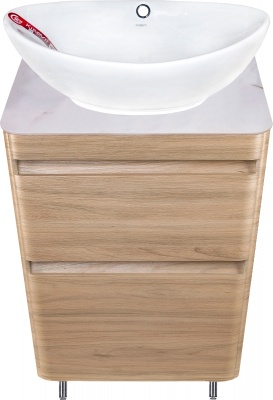 Тумба под раковину Style Line Атлантика Люкс Plus 60 СС-00002216 Ясень перламутр