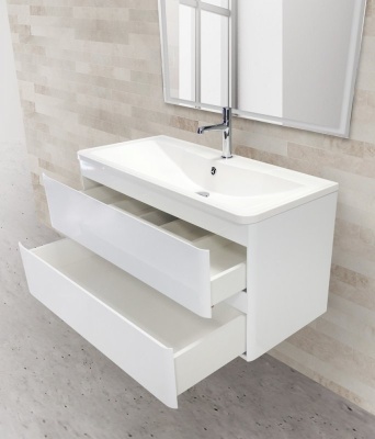 Тумба под раковину BelBagno ALBANO-1000-2C-SO-BL подвесная Bianco Lucido
