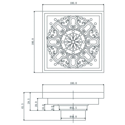 Трап для душа Veragio Canyon VR.CAN-2017.CR с решеткой Хром