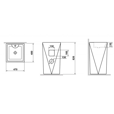 Раковина Laguraty 47 2050W Белая