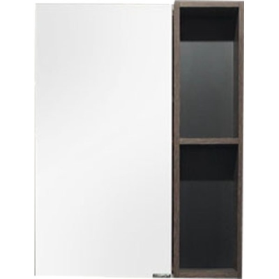 Зеркало со шкафом Comforty Франкфурт 60 4150528 Дуб шоколадно-коричневый Черное матовое