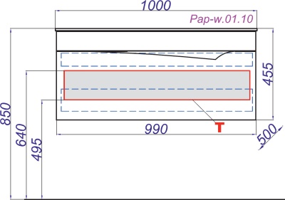 Тумба под раковину Aqwella Clarberg Papyrus Wood 100 Pap-w.01.10/LIGHT подвесная Светлое дерево