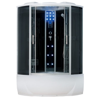 Душевой бокс Erlit Comfort ER4320T 120x120 с гидромассажем задняя стенка Зеркальная стекло тонированное