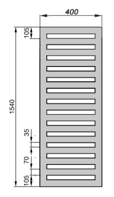 Полотенцесушитель Zehnder Metropolitan Bar MEPM-150-040/ID Белый