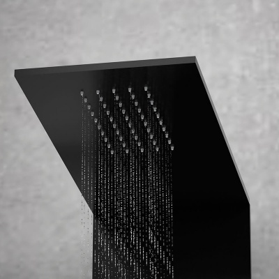 Душевая кабина Black&White Galaxy G8701 с гидромассажем профиль Черный задняя стенка Белая