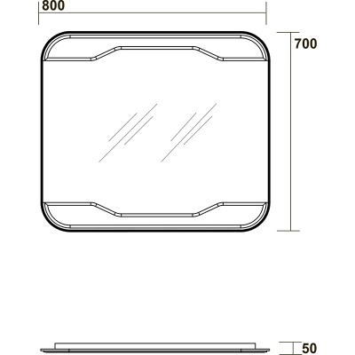 Зеркало Kerasan Waldorf 7407 80х70