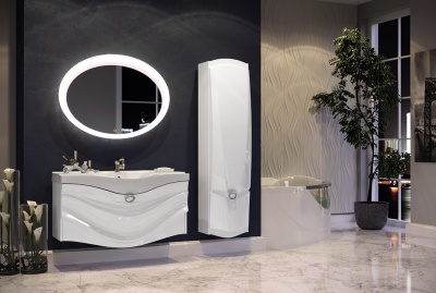 Зеркало Aima Design Eclipse 100 Light Белое