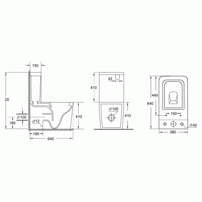 Унитаз компакт Aquanet Tavr 2.0 Rimless 243542 без бачка с сиденьем Микролифт