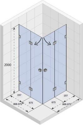 Душевой уголок Riho Scandic Mistral M207 90x90 GX0909200 профиль Хром стекло прозрачное