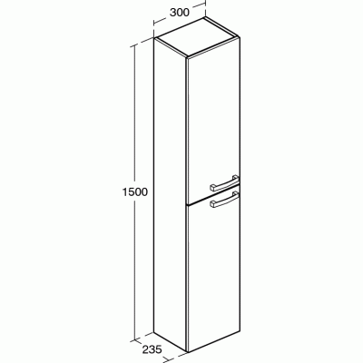 Шкаф пенал Ideal Standard Tempo 30 E3243OS Дуб