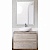 Комплект мебели для ванной BelBagno SET-KRAFT-700-RGB-CDEC-BB344-LOY-GRT-600/800 с зеркалом и смесителем Rovere Galifax Bianco, столешница - Cemento Decorato (с нанесением узора)