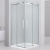 Душевой уголок Black&White Stellar Wind S202-800х1200 прямоугольный профиль Серебристый хром стекло прозрачное
