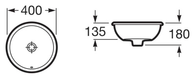 Раковина Roca Foro 40 327872000 Белая
