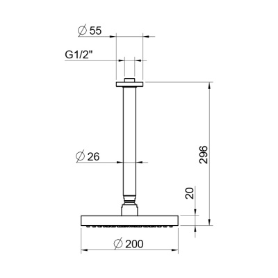 Верхний душ Webert Comfort AC0940010METAL Золото