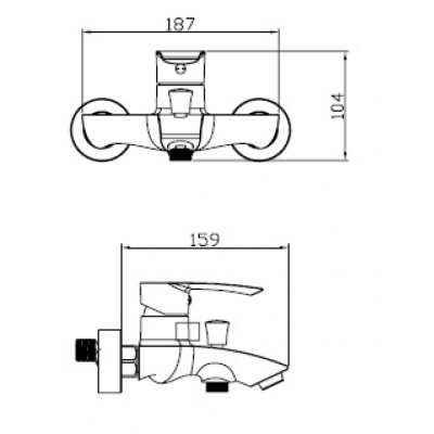 Смеситель для ванны Kaiser Aurora 67022 Хром