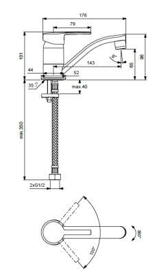 Смеситель для раковины Vidima Logik BA276AA Хром