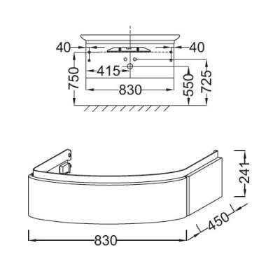 Тумба под раковину Jacob Delafon Presquile 100 EB1100-G1C подвесная Белая глянцевая