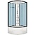 Душевая кабина Domani-Spa Delight 88 High 80x80 DS01D88HDbCl10 с гидромассажем профиль Черный задние стенки Синие