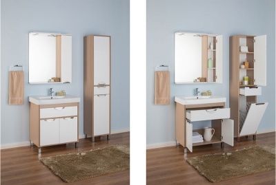 Шкаф пенал Aquanet Гретта 40 171901 R Дуб светлый