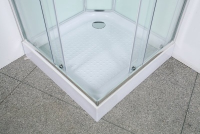 Душевая кабина BelBagno Uno 80x80 UNO-CAB-A-2-80-P-CR профиль Хром стекло ﻿тонированное