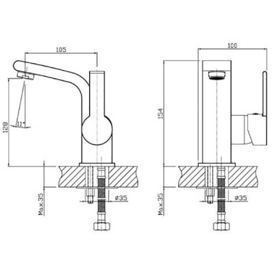 Смеситель для раковины Agger Strong A1402100 Хром