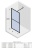 Душевая перегородка Riho Lucid GD400 100 GD410B000 профиль Черный стекло прозрачное