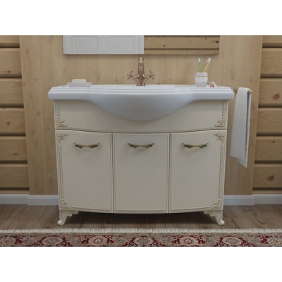 Тумба под раковину Какса-А Классик-Д 120 004241 Бежевая Золото