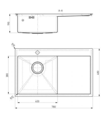 Кухонная мойка Alveus Quarto 30 1124384 Нержавеющая сталь