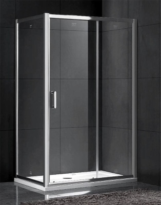 Душевой уголок Gemy Victoria S30191H-A100 100х100 профиль Хром стекло прозрачное