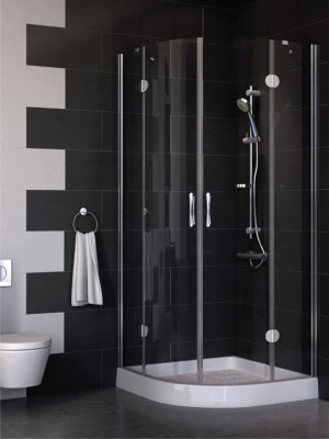 Душевой уголок Vegas Afrodite S 80 профиль белый стекло прозрачное