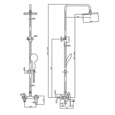 Душевая система Aquanet Passion Passion S3 Хром