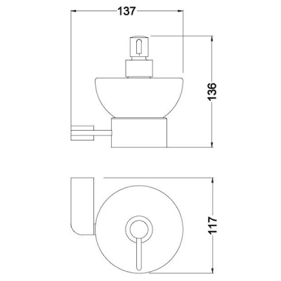 Дозатор для жидкого мыла Schein Allom 222DB-R Хром, Белый