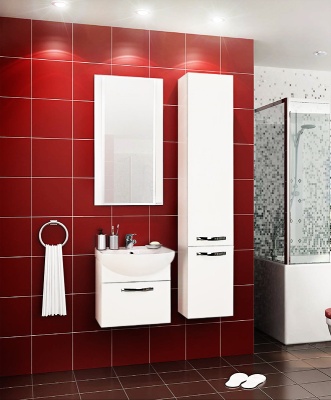 Тумба под раковину Акватон Ария 50 1A140301AA010 белая глянцевая