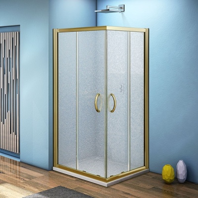 Душевой уголок Good Door Jazze CR-80-G-BR 80х80 профиль Бронза стекло Grape