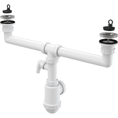 Сифон для кухонной мойки Alcaplast A449P-DN50/40 Белый Сифон для кухонной мойки Alcaplast A449P-DN50/40 Белый