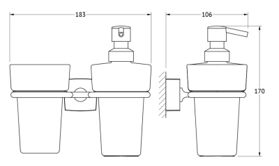 Стакан для зубных щеток FBS Esperado 008 Хром Стакан для зубных щеток FBS Esperado 008 Хром