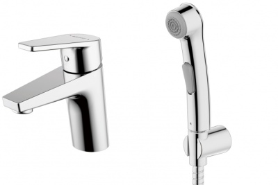 Смеситель для раковины Bravat Line F15299C-2 с гигиеническим душем Хром
