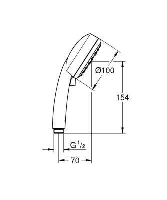 Ручной душ Grohe Tempesta Cosmopolitan 27571002 Хром
