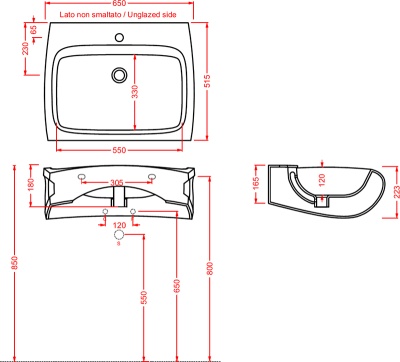 Раковина Artceram Hi-Line 65 HIL004 01 00 Белая