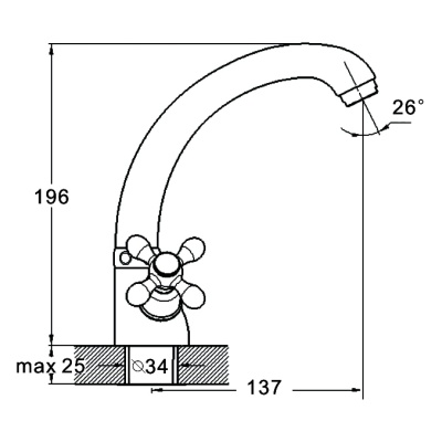 Смеситель для кухни G-Lauf QMT4-C827 Хром