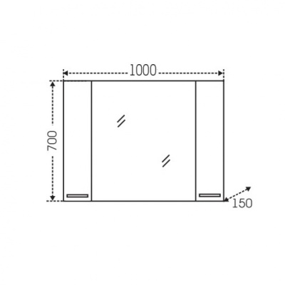 Зеркало со шкафом СанТа Родос 100 Белое