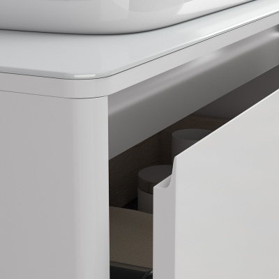 Тумба под раковину Diborg Hanna 90 77.8226 подвесная Белая матовая