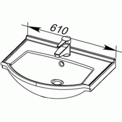Комплект мебели для ванной Aquanet Моника 60 187565 Белый