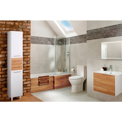 Тумба под раковину ASB-Woodline Оскар 65 подвесная Дуб Белый