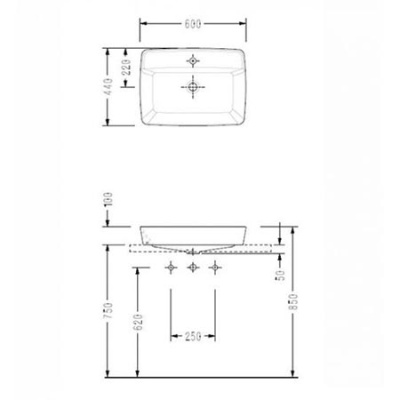 Раковина-чаша Serel Rita 60 RT30 Белая