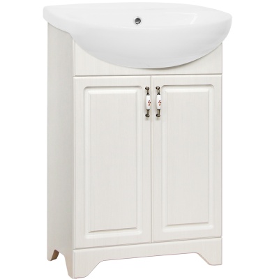 Тумба под раковину Style Line Олеандр 2 55 Люкс Белый глянец